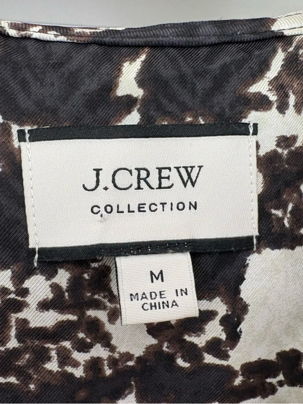 J. Crew Collections 100% Silk Twill Ruffle Collar Shirt M